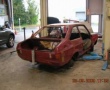 Stripping the car to a bare shell
